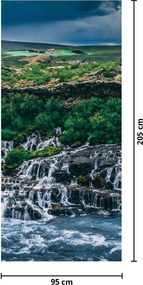 Fototapeta na dvere - Vodopády v prírode (95x205cm)
