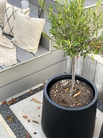 Kvetináč VEKRA, sklolaminát, výška 50 cm, čierna