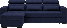 XXXLutz ROHOVÁ SEDAČKA, textil, tmavomodrá Carryhome - Sedačky - 000812006314