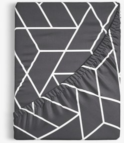 Goldea bavlnená napínacia plachta - mozaika na tmavo sivom 120 x 200 cm