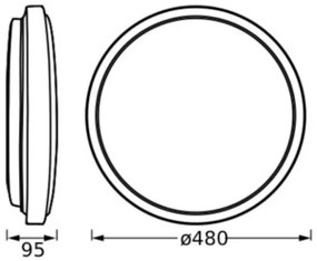 Ledvance - LED Stropné svietidlo ORBIS LONDON LED/36W/230V biela