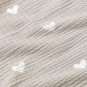Goldea bavlnený krep - srdiečka na latte 160 cm