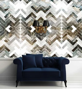 Gario Fototapeta Geometrický vzor rybia kosť Materiál: Vliesová, Rozmery: 300 x 210 cm