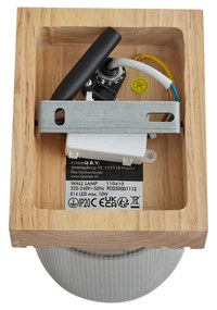 Moderné bodové svietidlo drevo s dymovým sklom otočné a naklápacie - Gracy