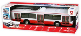 Trolejbus, ktorý hlási zastávky česky, 28 cm