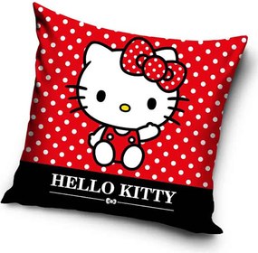 Carbotex Obliečka na vankúšik 40x40 cm - Hello Kitty "Red"