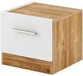 Lavý Nočný stolík DT-03L biely/dub styrling
