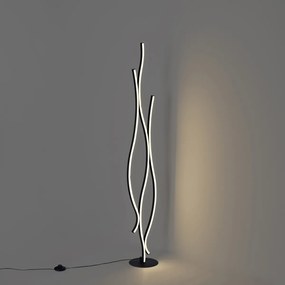 Dizajnová stojaca lampa čierna vrátane LED stmievateľná - Ying