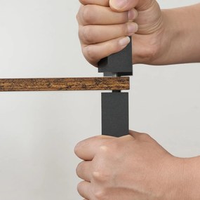 Pojízdný kancelářský regál Vasagle Pipewood 38 cm hnědý/černý