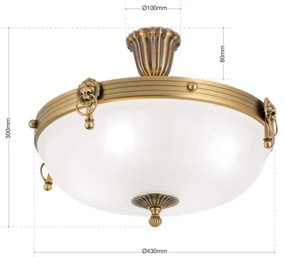 Orion DL 7-523/43 - Prisadený luster ROCCA 4xE27/60W/230V pr. 43 cm bronz/biela