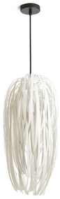 RENDL R13315 ZALA závesné svietidlo, dekoratívne biele PVC/čierna