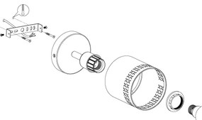 Eglo 99276 - Bodové svietidlo ESTEPERRA 1xE27/28W/230V