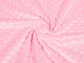 Biante Detské posteľné obliečky do postieľky Minky 3D bodky MKP-035 Svetlo ružové Do postieľky 100x135 a 40x60 cm