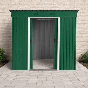 Záhradný domček BestBerg ZD-67GRW / 4,3 m² / 197 × 217 × 202 cm / zelená/biela