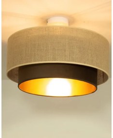 Prisadený luster SARTA 1xE27/60W/230V hnedá/juta