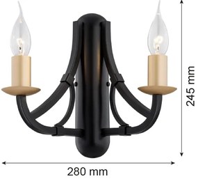 Argon 7181 - Nástenné svietidlo LORENZO 2xE14/7W/230V