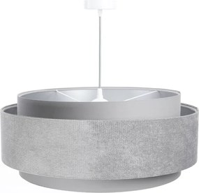 Luster na lanku DOBLO 1xE27/60W/230V pr. 60 cm šedá/strieborná