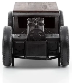 furniture-nabytek.cz - Masívny konferenčný stolík Car z mangového dreva a kovu, lakovaný, čierny – 160×65×50 cm