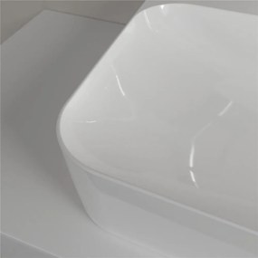 VILLEROY &amp; BOCH Finion závesné umývadlo s dvomi otvormi (spodná strana brúsená), bez prepadu, 1000 x 500 mm, biela alpská, s povrchom CeramicPlus, 41681LR1