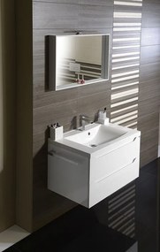 Sapho Sapho, WAVE umývadlová skrinka 79,7x45x47,8cm, biela/dub strieborný (WA082), WA080-3011
