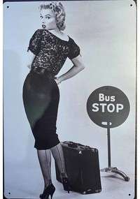 Ceduľa Bus Stop - Woman