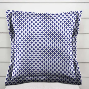 Biante Bavlnená obliečka na vankúš s lemom Sandra SA-241 Tmavo modré Maroko 60 x 60 cm