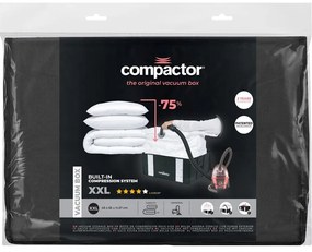 Čierny úložný box s vákuovým obalom Compactor Black Edition, objem 210 l