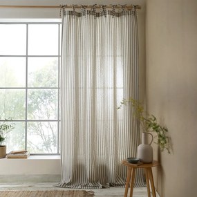 Sivý záves 140x183 cm Zanzibar Woven Stripe – Pineapple Elephant