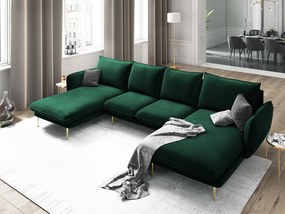 Šesťmiestna zamatová pohovka Panormic Vienna 350 × 170 × 95 cm