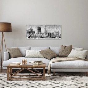 Obraz - Coffee art city (120x50 cm)