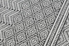 Koberec, behúň SISAL SION aztécky 22168 ploché tkanie čierna / ecru Veľkosť: 60x300 cm
