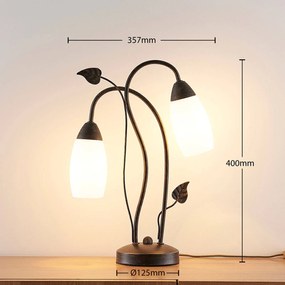 Stolná LED lampa Stefania, 2-plameňová
