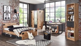 Vysoký regál so zásuvkami Liverpool, dub