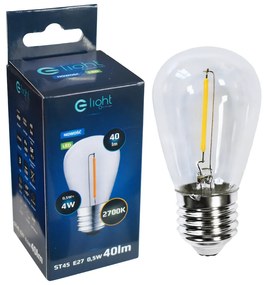 Dekoračná LED žiarovka E27 teplá 2700k 0,5w 40 lm