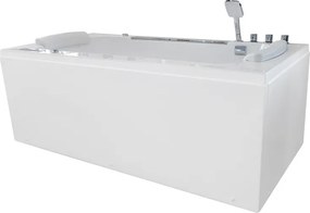 BPS-koupelny Hydromasážna vaňa HYD-MA941 180x90 BIELA s ohrevom vody