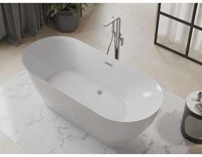 Mexen Roxy, voľne stojaca vaňa 180 x 85 cm, biela, oceľový prepad, 51201808500-97