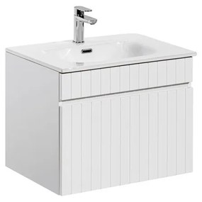 Závěsná umyvadlová skříňka Iconic se zápustným umyvadlem 80 cm bílá