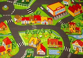 Metrážny koberec Crazy Village uličky
