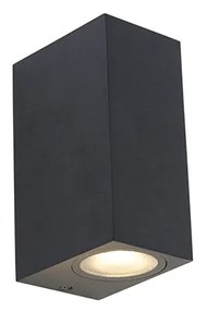 Sada 4 inteligentných nástenných svetiel čiernych IP44 vrátane 8 Wifi GU10 - Baleno