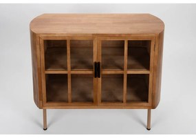 Vitrína z kaučukového dreva v prírodnej farbe 100x80x38 cm Yaz – White Label