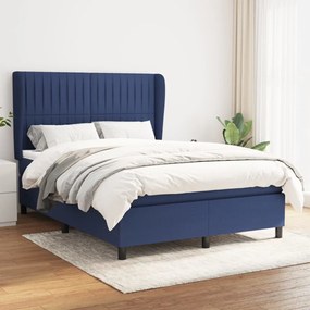Boxspring posteľ s matracom modrý 140x190 cm látka 3128123