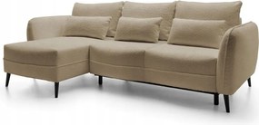 Rohová sedacia súprava Eilish (L) (svetlobéžová čierna)