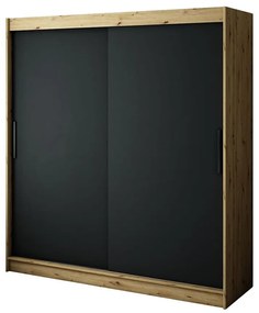 Skriňa Halifax T 200 Dub Artisan/čierna