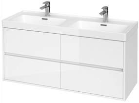 Cersanit Crea, SET B284 skrinka s umývadlom 120 cm, biela lesklá, S801-323