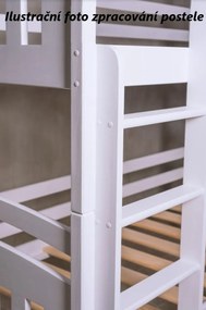 Detská domčeková posteľ s prístelkou a šuplíky DAISY - 200x90 cm - biela