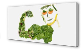 Obraz canvas Znak so zeleninou 120x60 cm