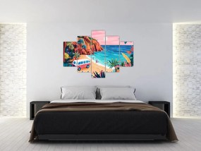 Obraz - Karavan pri oceáne (150x105 cm)