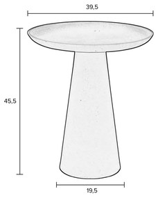 Modrý hliníkový odkladací stolík White Label Ringar, ø 39,5 cm