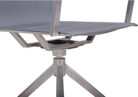 Sivá kovová záhradná stolička Salida – Garden Pleasure