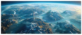 Obraz - Pohľad z vesmíru (120x50 cm)